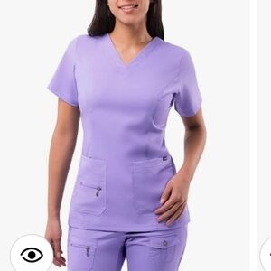 Adar Pro 3 Piece Scrub Set in Orchid